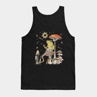 Cottagecore Frog Playing Banjo Tank Top